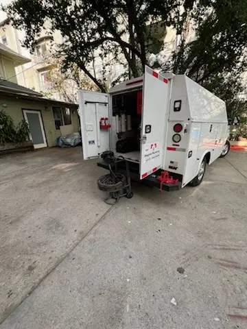 Magnet Plumbing service vehicle on-site for Water Heater Repair in Hilton Head Island